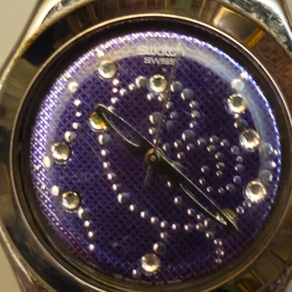 Swatch Irony Lady Stainless Steel Purple Crystal Dial Watch - Picture 13 of 16